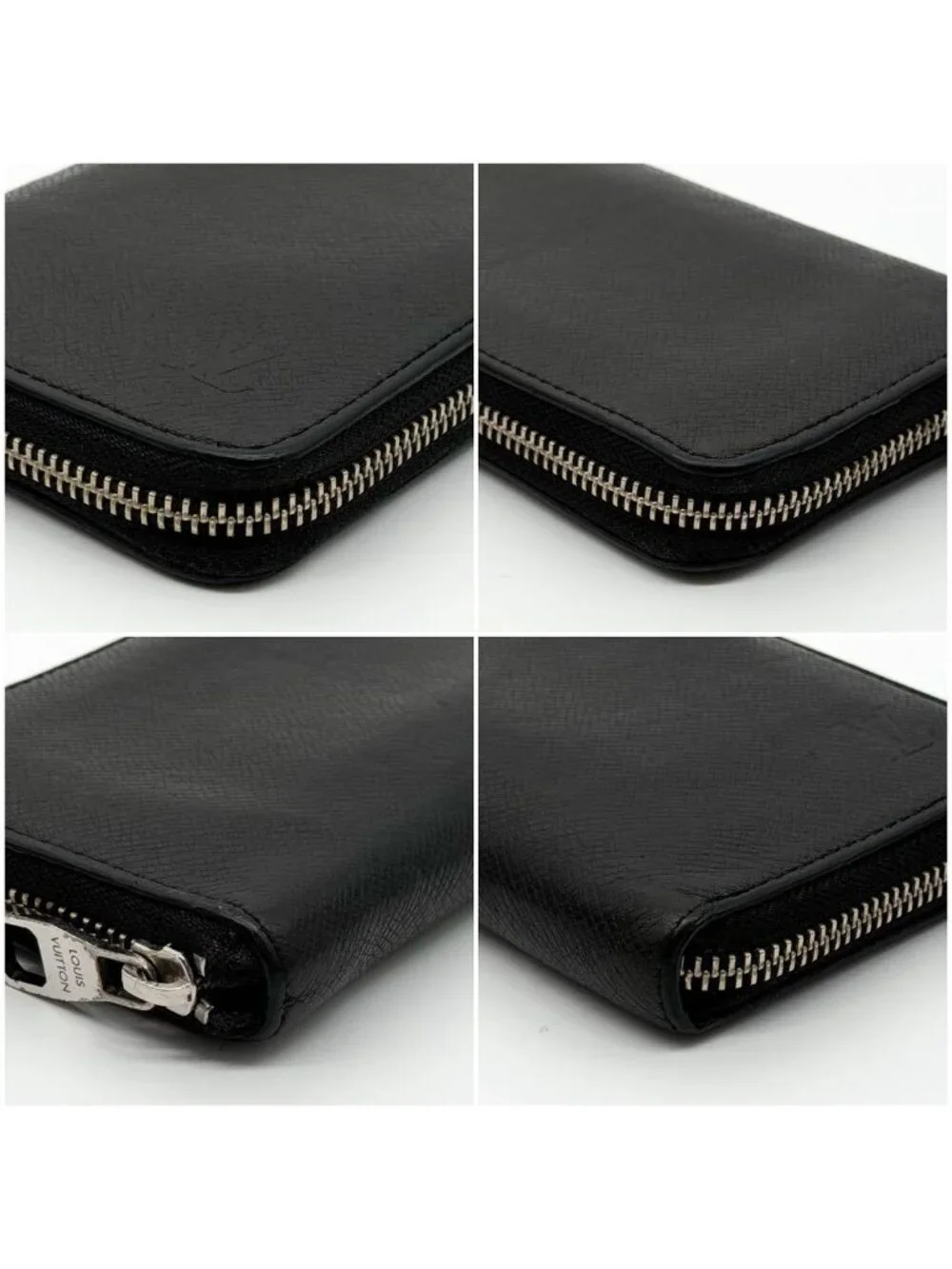 Louis Vuitton Zippy Wallet Vertical Taiga Black Round